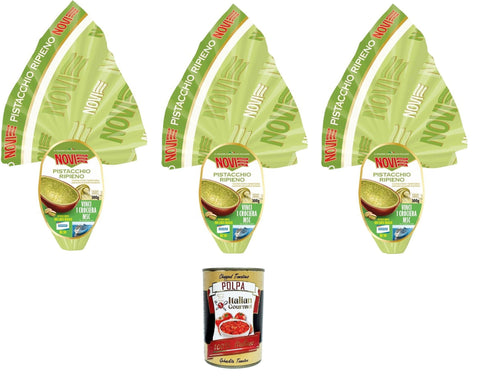Novi Uovo al Cioccolato al Latte con Morbido Ripieno di Pistacchio e Granella Milchschokolade Ei mit weicher 3x 300 g italienisch Original