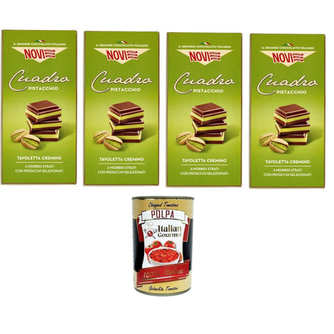 Novi Schokolade Novi Tavoletta Di Cioccolato Cuadro Pistacchio Cuadro Pistazien Schokoriegel 4x 110g italienisch Original 8032804040014