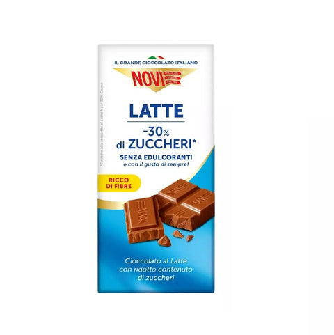 Novi Schokoladenriegel 3x Novi al Latte -30% di Zuccheri Milchschokolade -30 % Zucker 100 g 8006380211755