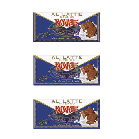 Novi Schokoladenriegel 3x Novi al Latte Intenso Milchschokoladenriegel 100gr 8006380211250
