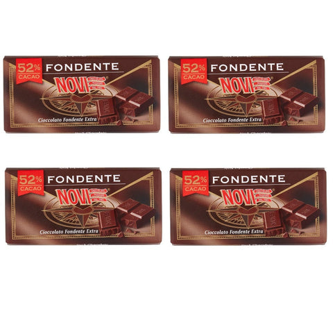 Novi Schokoladenriegel 4x Novi Fondente 52% Cacao Cioccolato Fondente Extra 100 g SONDERANGEBOT 8006380215203