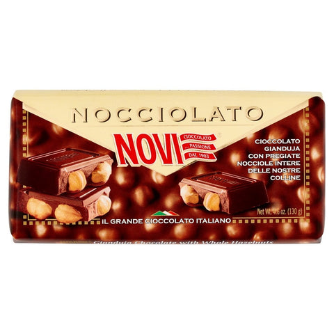 Novi Weihnachtssüßigkeiten Novi Nocciolato Gianduia Gianduia-Schokolade mit ganzen Haselnüssen 130g 8006380217085