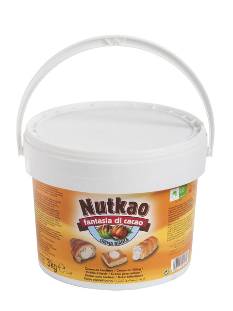 Nutkao Schokoladenaufstrich Nutkao crema bianca weiße Creme Schokolade 3Kg Brotaufstrich Aufstrich 8008245001624