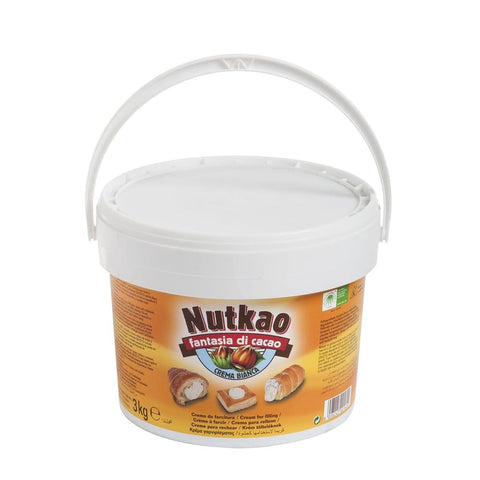 Nutkao Schokoladenaufstrich Nutkao crema bianca weiße Creme Schokolade 3Kg Brotaufstrich Aufstrich Original italienisch 8008245001624