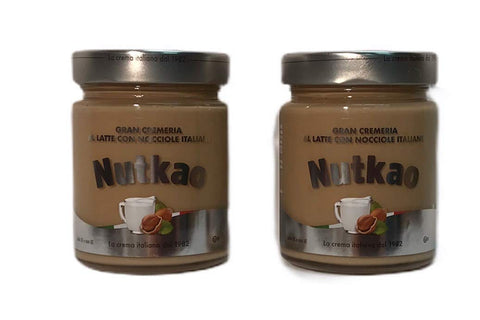 Nutkao gran cremeria 2x350 g. tolle Molkereimilchcreme und streichfähige italienische Haselnusscreme italienisch Original
