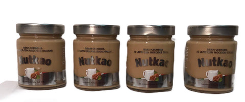 Nutkao gran cremeria. Milch und Haselnusscreme, italienischer Haselnussaufstrich, hohe Qualität 4x350g Original italienisch