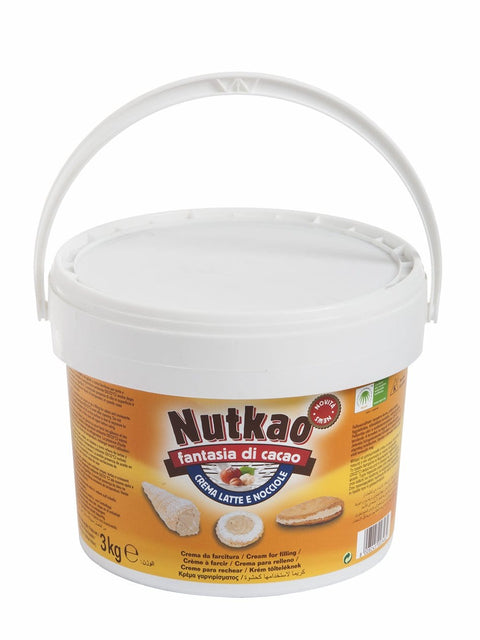 Nutkao Milch und Haselnuss Schokolade Brotaufstrich Aufstrich 1x3kg Original italienisch Gebäck