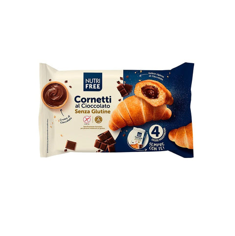 Nutri Free Brot Nutri Free Cornetti al cioccolato senza glutine Glutenfreie Schokoladencroissants 200gr (4x50g) 8008696030259