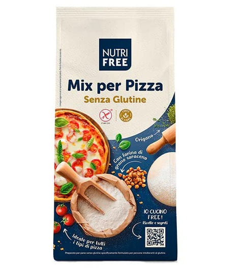 Nutrifree Nutri Free Mix per Pizza Mehl Laktose- und Milcheiweißfrei Glutenfrei 1 Kg-Packung Ideal für alle Arten von Pizza italienisch Original