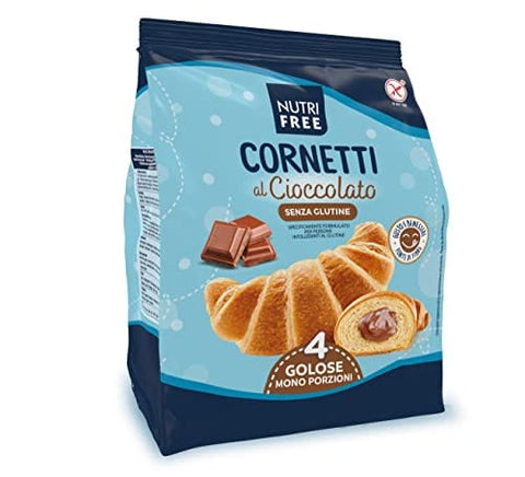 NUTRIFREE Cornetti al Cioccolato Senza Glutine 4x60g Original italienisch Kekse