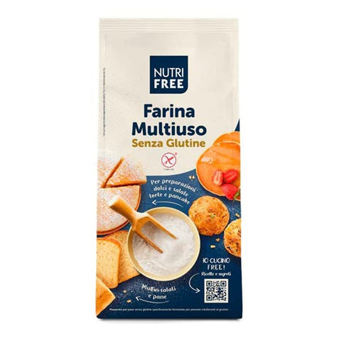 Nutrifree Stärke & Bindemittel Nutrifree Nutri Free Farina Multiuso Mehrzweckmehl Mehl Laktose und Milcheiweißfrei Glutenfrei Packung ideal für süß und 1Kg italienisch Original 8008696026061