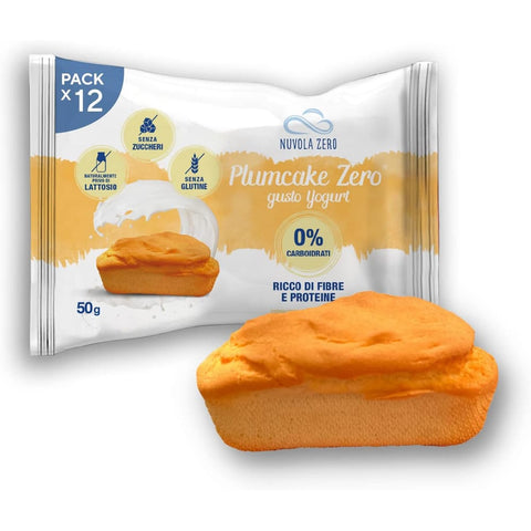 Nuvolazero Kekse Nuvolazero Nuvola Zero - Plumcake Zero mit Joghurtgeschmack ohne Kohlenhydrate, laktosefreier, zuckerfreier, glutenfreier Snack, reich an Ballaststoffen, hergestellt in Italien 12x Original italienisch 8053303605054