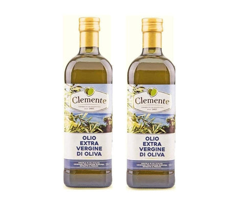 Olearia Clemente Oliven Clemente Olio Extra Vergine di Oliva Natives Olivenöl extra Mischung aus Olivenölen kalte Extraktion 1Lt BESCHÄDIGTES ETIKETT 8010445004596
