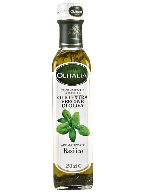 Olitalia Olivenöl mit Basilikum extra vergine Flasche 25 cl italienisch Original