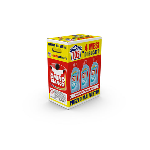 Omino Bianco Flüssigwaschmittel, respektiert Farben und Stoffe 1x1400ml Original italienisch Pflege