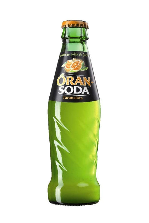 Oran Soda Campari Group Orange Soda Orangensaftgetränk Glasflasche 200 ml alkoholfreies kohlensäurehaltiges Getränk Softdrink italienisch Original