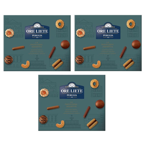 Ore Liete Perugia Kekse Ore Liete Perugia La Pasticceria Assortita Verschiedene Kekse Italienische Spezialität Geschenkbox 350g 3x Original italienisch 8032755323549