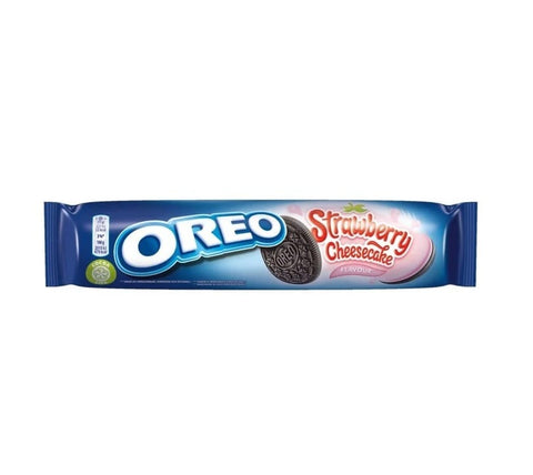Oreo Desserts 16x Oreo Strawberry Cheesecake Limited Edition, Erdbeerkekse 154 g