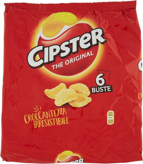 Saiwa Chips Cipster Crisps 3x 6 Portionstüten á 23g kartoffelchips gesalzen 18x Original italienisch