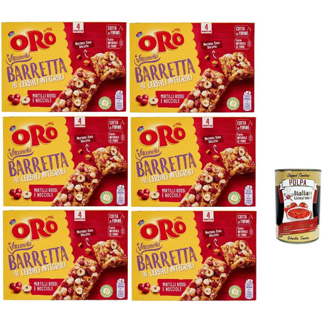 Oro Saiwa Chips Oro Saiwa, Barretta ai Cereali Integrali e ai Mirtilli Rossi e Nocciole, Riegel snack mit Ganzes Getreide und Blaubeer und Haselnüsse 6x160 g italienisch 8032804040014
