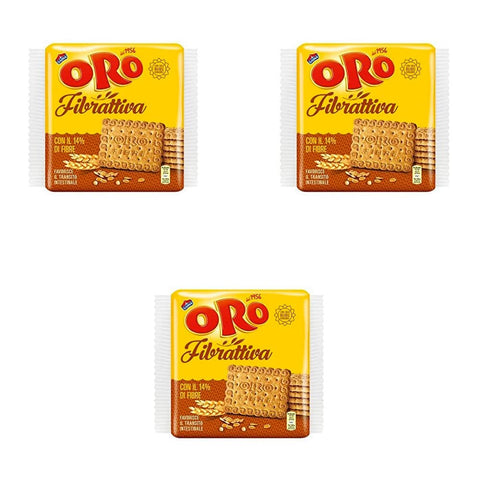ORO SAIWA Fibrattiva aktive Faser kekse biscuits cookies 3x400g Original italienisch