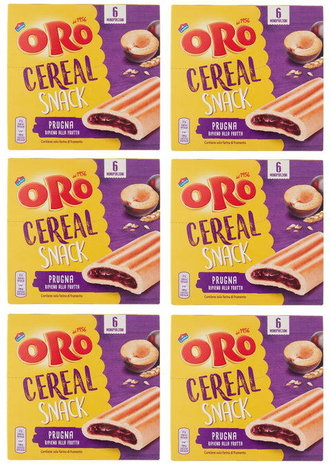 ORO Saiwa Cereal Snack Prugna Müslikeks mit Pflaumenfüllung Kekse Biscuits 162 g italienisch Original