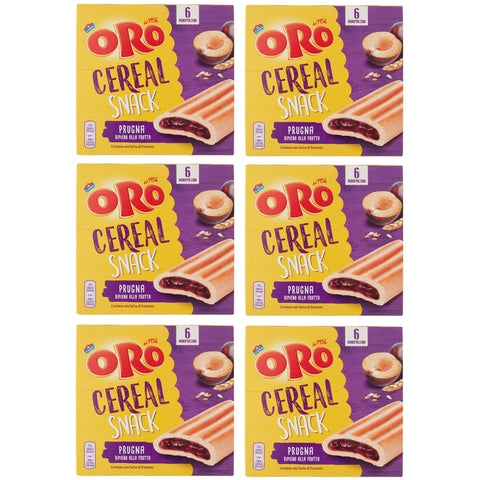 ORO Saiwa Cereal Snack Prugna Müslikeks mit Pflaumenfüllung Kekse Biscuits 162 g italienisch Original
