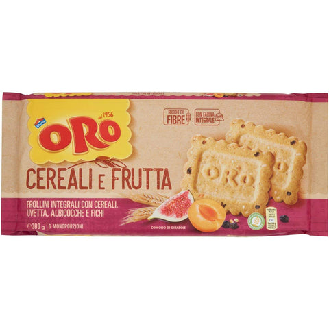 Saiwa Oro frollini integrali con cereali e frutta Vollkorn Shortbread mit Getreide und Früchten 6x300g Original italienisch Kekse