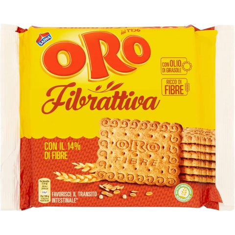 ORO SAIWA Kekse ORO SAIWA Fibrattiva 400g Italienisch aktive Faser kekse biscuits cookies 6x Original italienisch 8000090003570