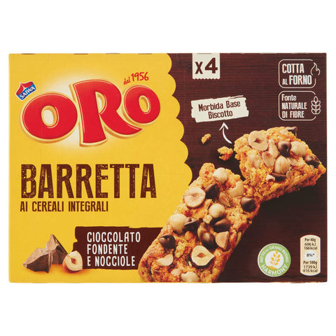 Saiwa ORO BARRETTA CIOCC, NOCCIOLE GR.160 1 Stk Original italienisch Müsliriegel