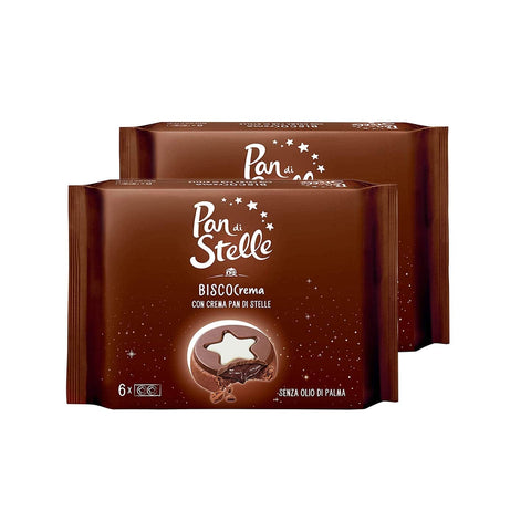 Pan di Stelle 2 Pakete Pan von Sternen Biscocrema 168 grx2 Original italienisch