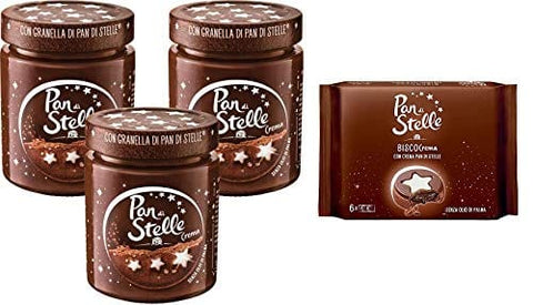 Pan di Stelle Crema Spalmabile Haselnuss Streichfähige Sahne 3x330g Original italienisch Aufstrich