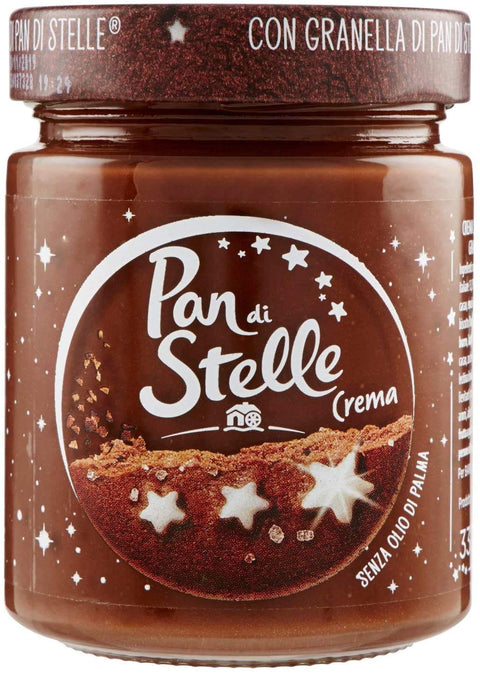 Pan di Stelle Schokoladenaufstrich Pan di stelle Crema Spalmabile Haselnuss Streichfähige Sahne 330 g 8076809575850