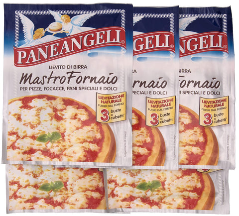 PANE Angeli Mastro Fornaio Pizzahefe 21 g Italienisch für Pizza und Focaccia Trockenhefe Paneangeli (105 g) Original