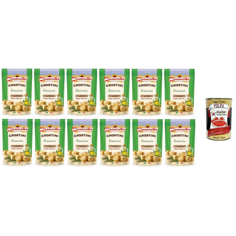 Panealba Abgepackte Gebäckstücke Panealba Crostini Rosmarino Nicht frittierte Rosmarin Crostini 100 gr Abgepackte Gebäckstücke italienisch Original
