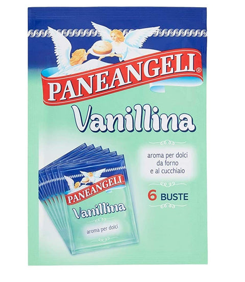 Paneangeli Vanillina Aroma per dolci Vanillin Aroma für Süßigkeiten Aroma für Kuchen Backaromen 6x0,5g Original italienisch Gebäck