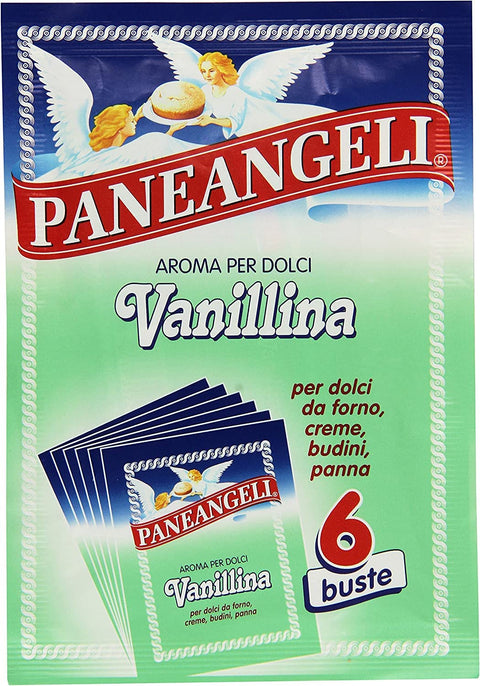 Paneangeli Vanillina Aroma per dolci Vanillin Aroma für Süßigkeiten (6 x 0,5 g) Aroma für Kuchen Backaromen italienisch Original