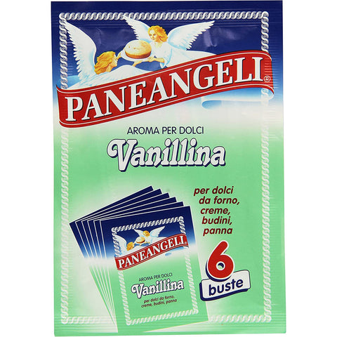 Paneangeli Vanillina Aroma per dolci Vanillin Aroma für Süßigkeiten (6 x 0,5 g) Aroma für Kuchen Backaromen italienisch Original