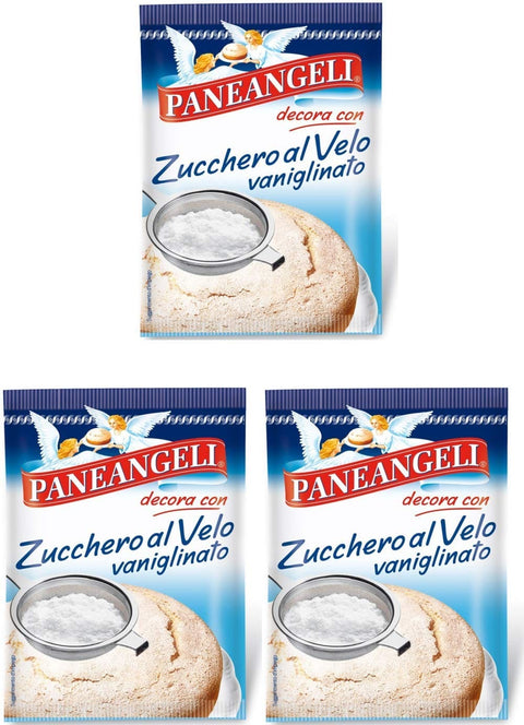 Paneangeli Glitzerstaub Paneangeli Zucchero Al Velo Zuckergusszucker mit Vanillegeschmack, 125 g, 3 Stück 8003000112102