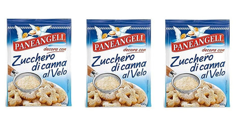 Paneangeli Zucchero di canna a velo Rohrzucker mit Schleier 3x100g Original italienisch Kandiszucker