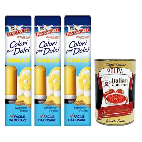 Paneangeli Koch- & Backzutaten Paneangeli Colori per Dolci Giallo, Gelber Gel Farbstoff,10 g Koch- & Backzutaten italienisch Original 8003000370700