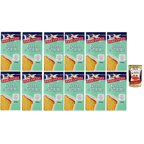 Paneangeli Fecola di Patate, Kartoffelstärke für zarte Süßigkeiten Verdickungsmittel für Cremes und Saucen, 12x 250 g italienisch Original
