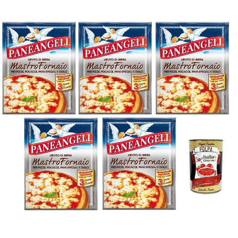 Paneangeli Lievito di Birra Mastro Fornaio Bierhefe Vielseitig einsetzbare dehydrierte Hefe für herzhafte und süße 5x21g Original italienisch Zutat