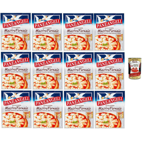 Paneangeli Koch- & Backzutaten Paneangeli Lievito di Birra Mastro Fornaio per Pizze, Focacce, Pani Speciali e Dolci, Brauhefe Hefe für süß und herzhaft, dehydrierte Hefe 100% Italienisches, 12x 21g Original italienisch inkl. Italian Gourmet Polpa 400g 8003000362705