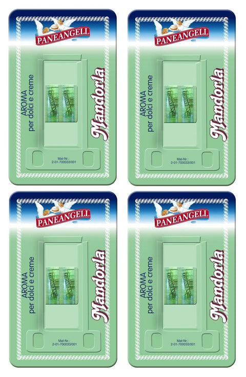 Paneangeli Koch- & Backzutaten Paneangeli: "Mandorla" Mandel Aroma für Gebäck 2 ml je 4 Stück 8003000012716