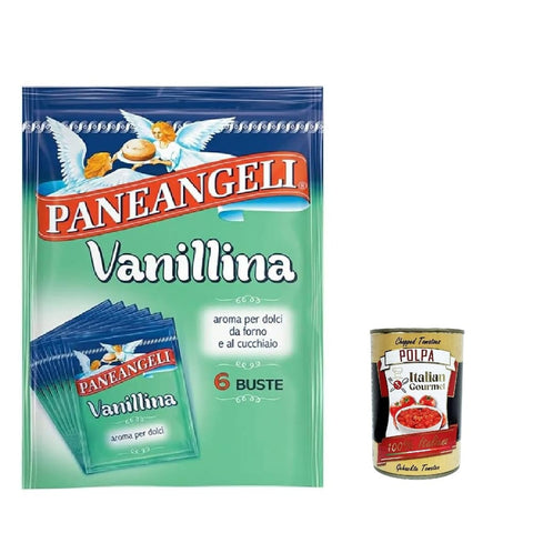 Paneangeli Koch- & Backzutaten Paneangeli Vanillina Pulverförmiges Aroma für Gebackene Desserts und Kuchen 25x 6 Beutel à 0,5 g italienisch Original 8032804040014