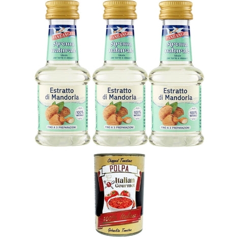 Paneangeli 100 % natürlicher Mandelextrakt, natürliches Lebensmittelaroma 3x35ml Original italienisch Gebäck