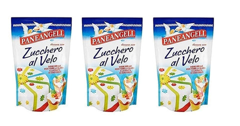 Paneangeli Puderzucker 3x Paneangeli Zucchero a Velo per Pasta Di Zucchero Puderzucker für Zuckerpaste und Zuckerguss 300g 8003000373206