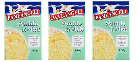 Paneangeli Amido di Mais Maisstärke für weiche teigkuchen 3x250g Original italienisch Gebäck