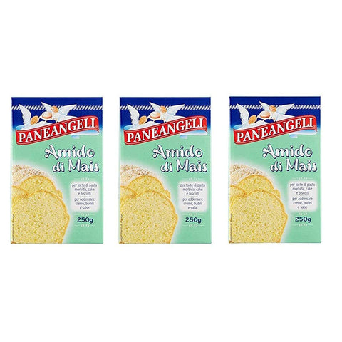 Paneangeli Amido di Mais Maisstärke für weiche teigkuchen 3x250g Original italienisch Gebäck